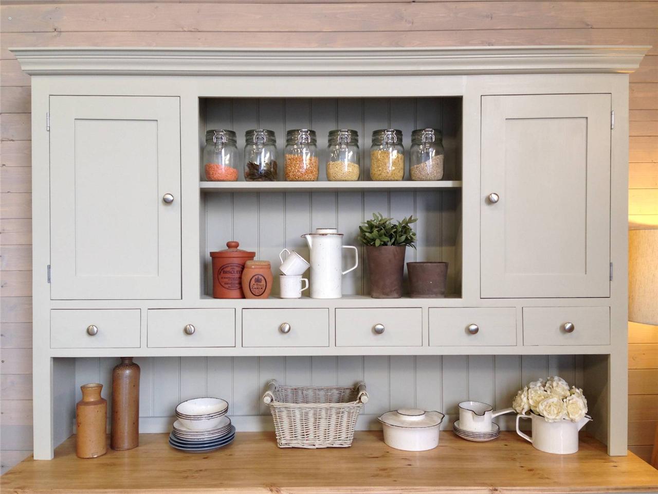 New Huge Solid Pine Welsh Dresser Kitchen Unit Shabby Chic Painted