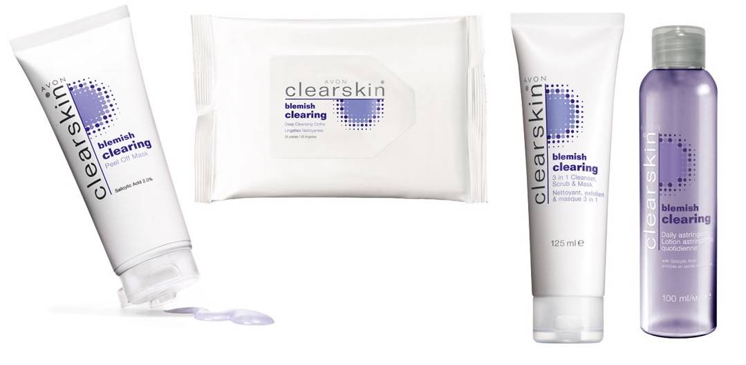 Avon Clearskin Blemish Clearing Skin Care Range Astringent / Mask