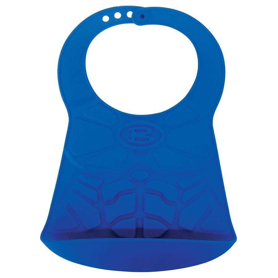 Superbaby Bib Baby Boy Girl Fun Superhero Food No Mess Cute Silicone Blue Red - Picture 2 of 3
