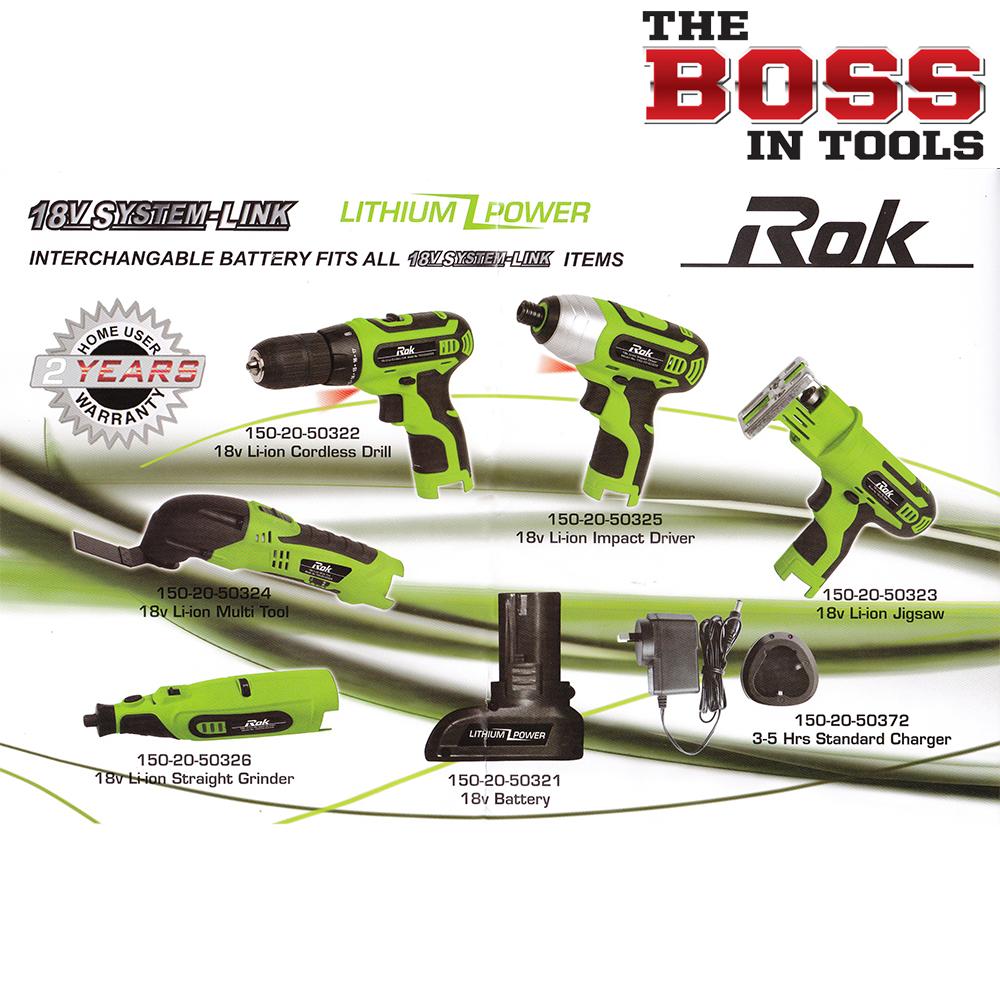 MultiTool Rok 18v Cordless Lithiumion Battery + Charger Oscillating