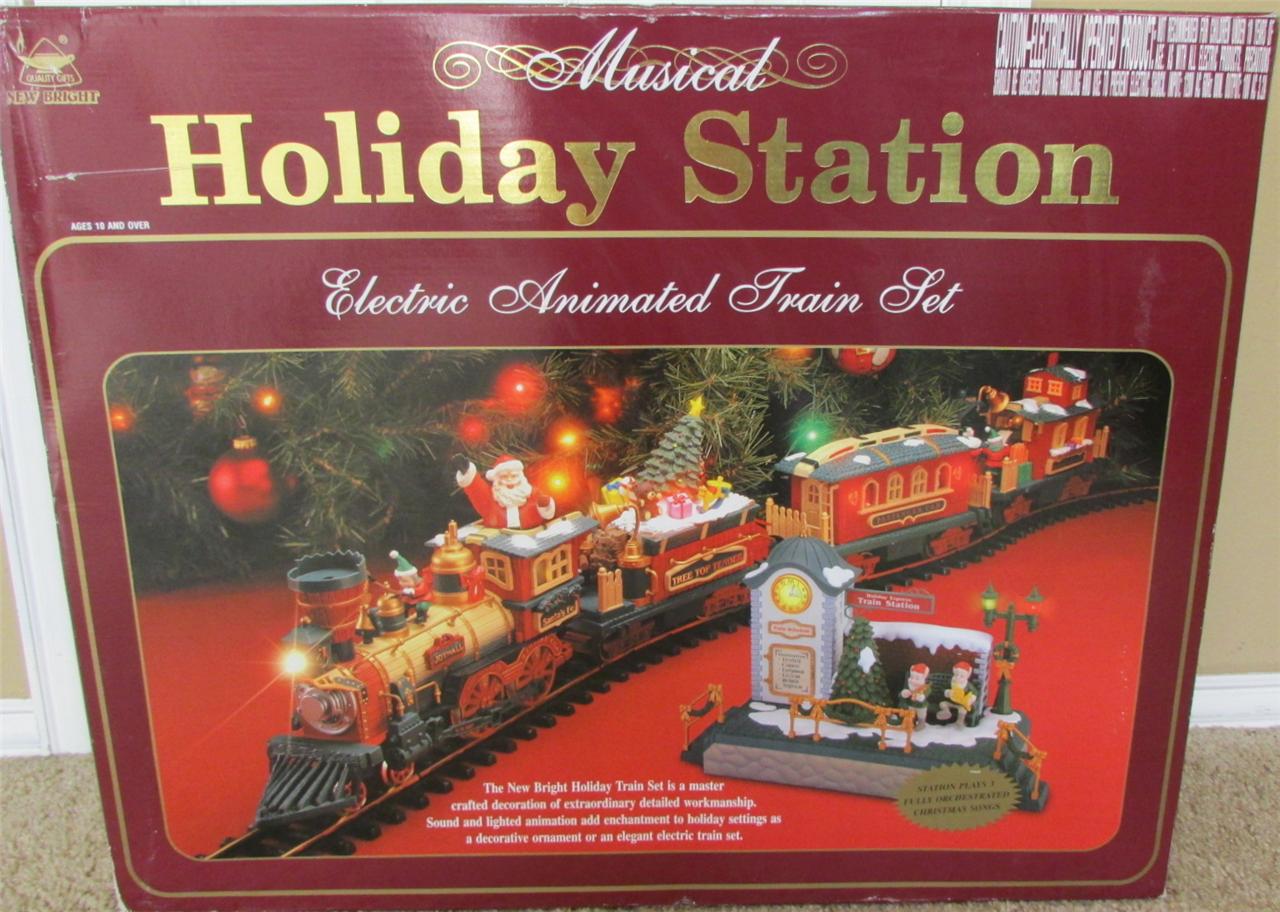  -LARGE-Musical-Holiday-Station-Electric-Animated-Christmas-Tree-Train