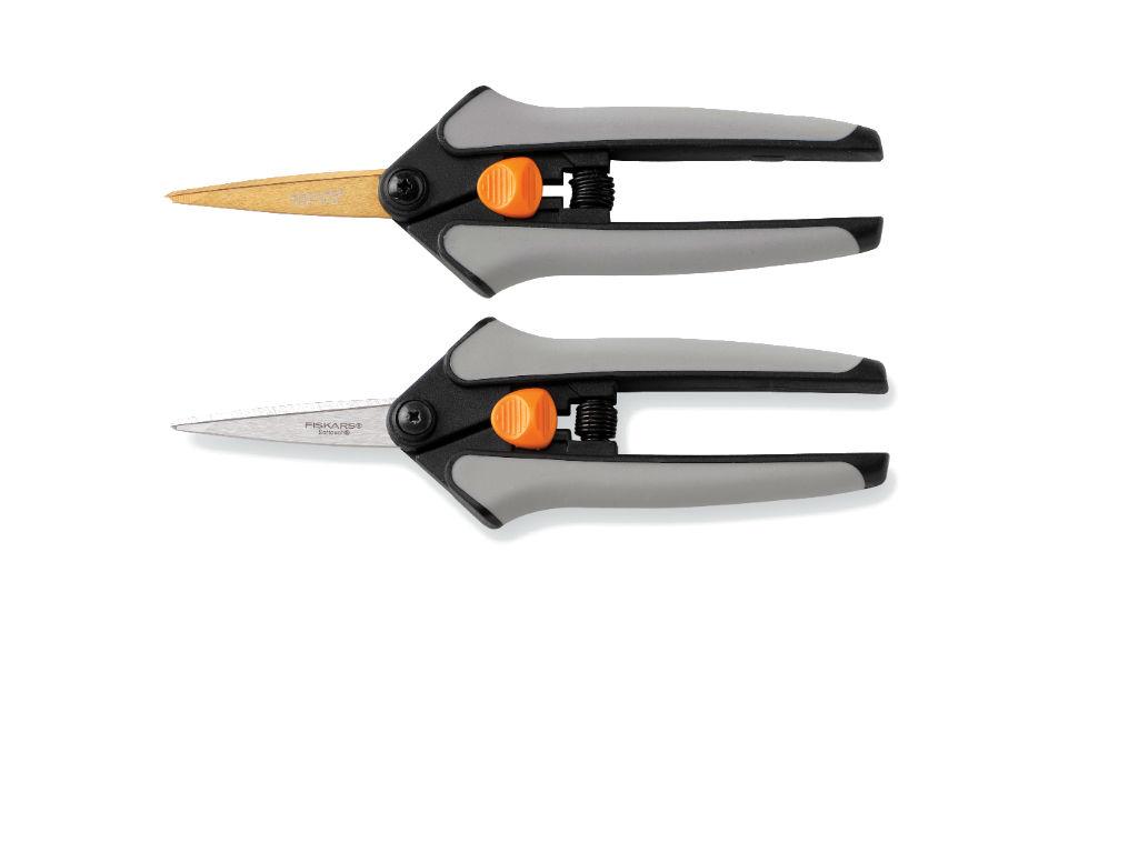 Fiskars Soft Grip 5" Easy Spring Action Scissors MicroTip TITANIUM OR