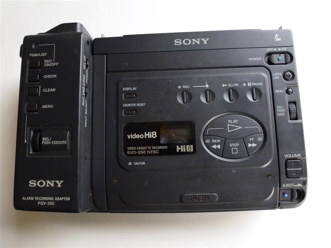 SONY EV0250 NTSC, HI 8 VIDEO CASSETTE PLAYER RECORDER eBay