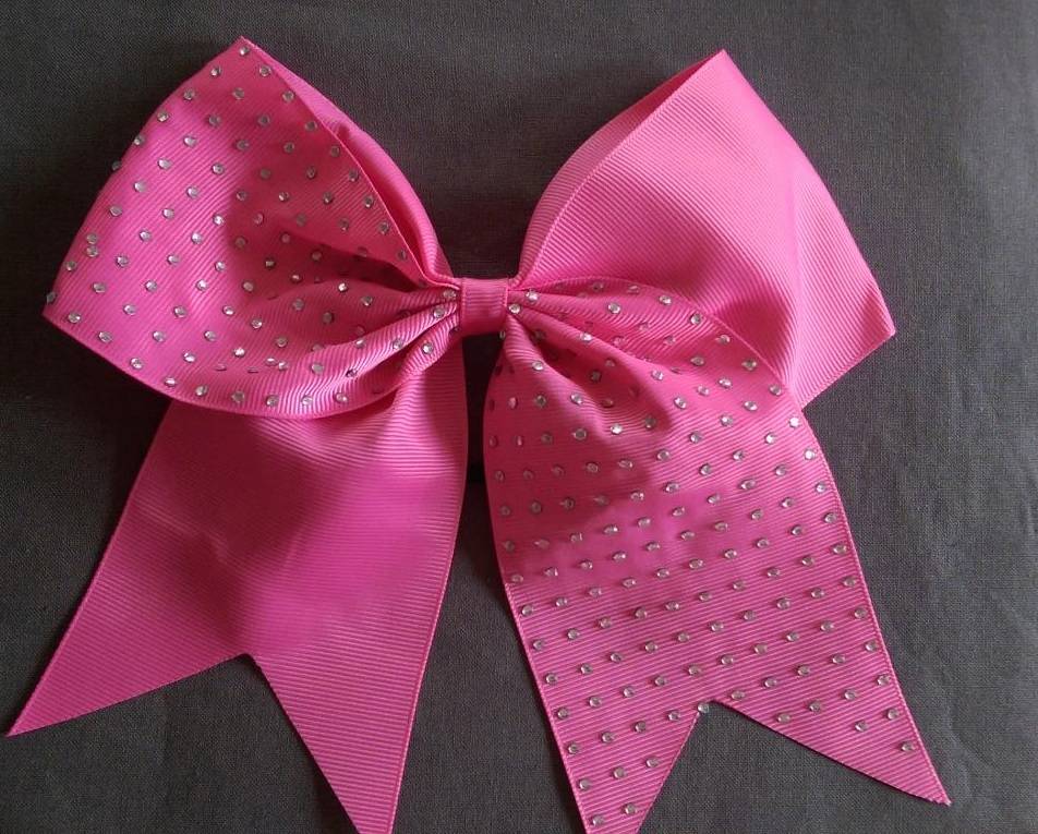 Large 8" Rhinestone Ribbon Dance Cheer Bows with Elastic band H05 eBay