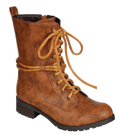 heeled military ankle boots