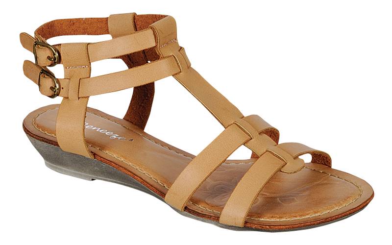 caged low heels