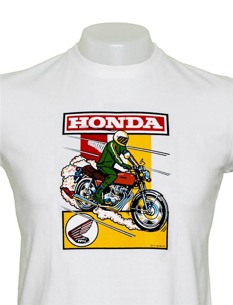 Mens Honda Motor Bike T Shirt Or Honda Logo Vintage Designs Genuine Retro 70