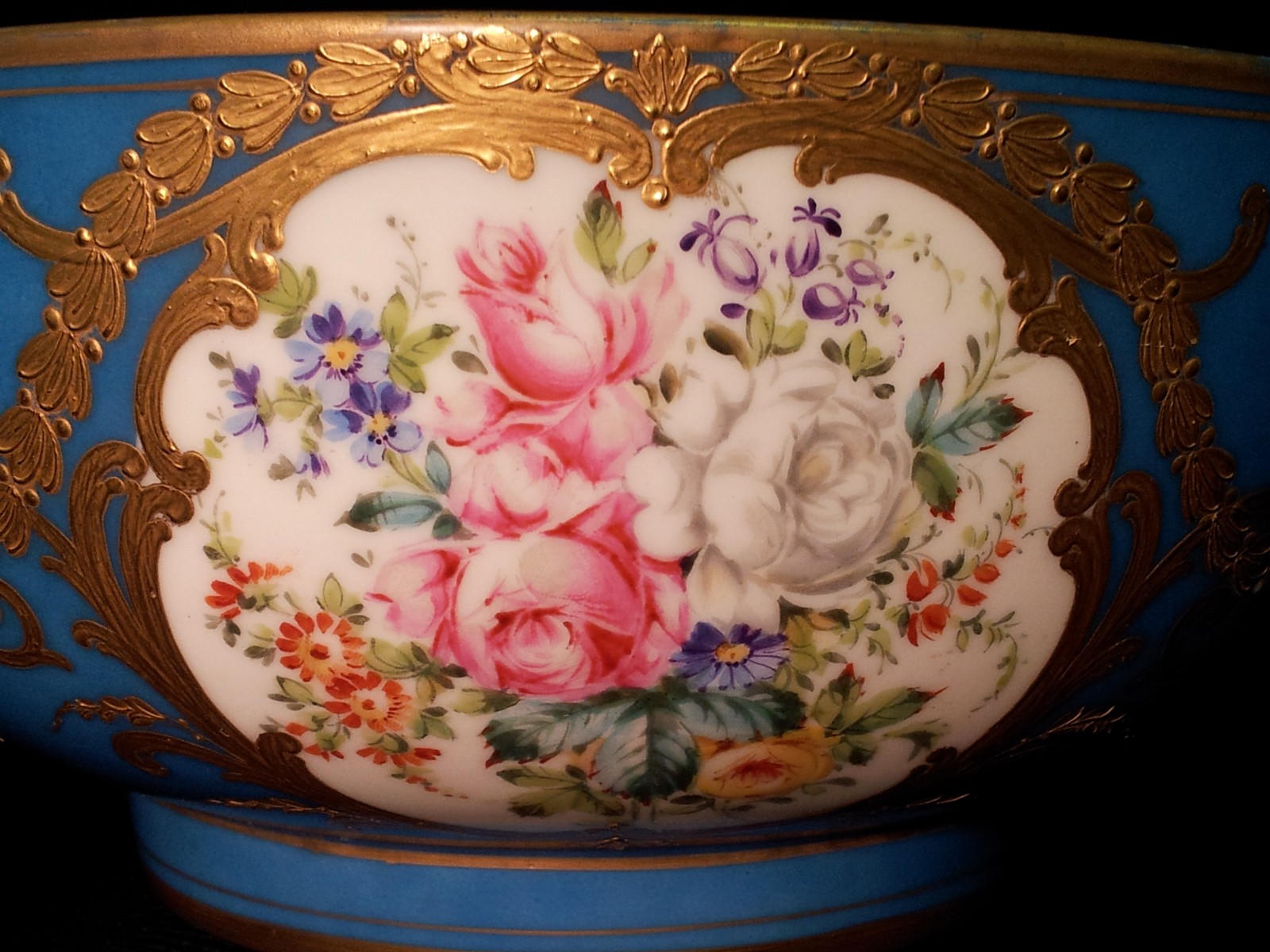 Late 19th Sevres Hand Painted Porcelain Bowl Marked/ Signed eBay
