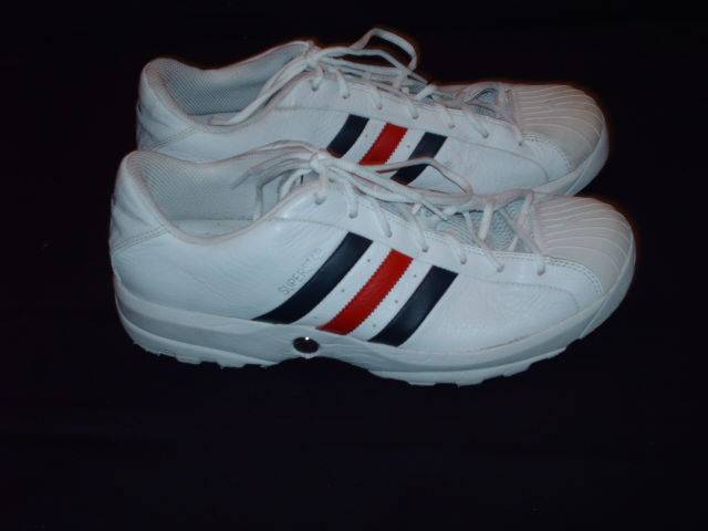 adidas superstar coll shell toe sneakers,white,blue/red stripe, mens sz 12 (s) | eBay