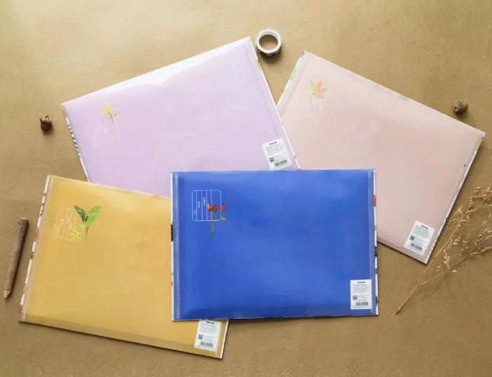 "Nature Whisper" Document Folder Pack of 4 One Layer A4 Size Plastic