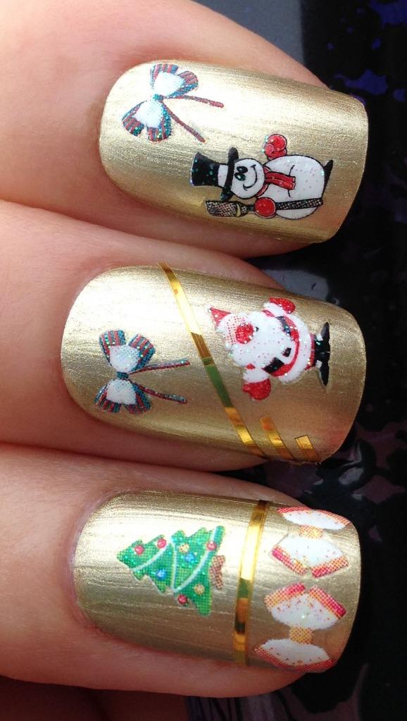 CHRISTMAS NAIL ART STICKERS DECALS WATER TRANSFERS SANTA