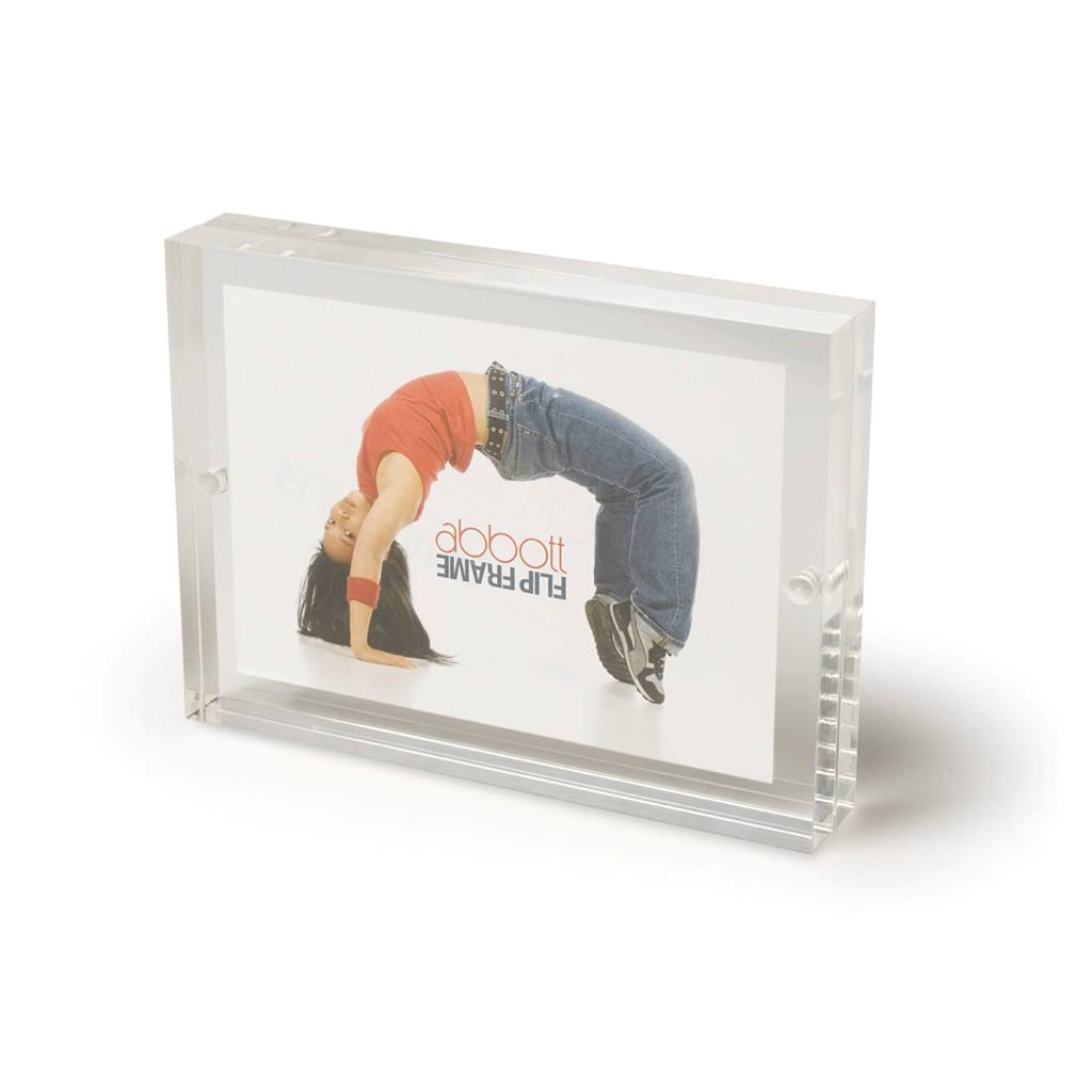 Clear Acrylic 3x5", 4x6", 5x7" Picture Photo Flip Frame Double Sided