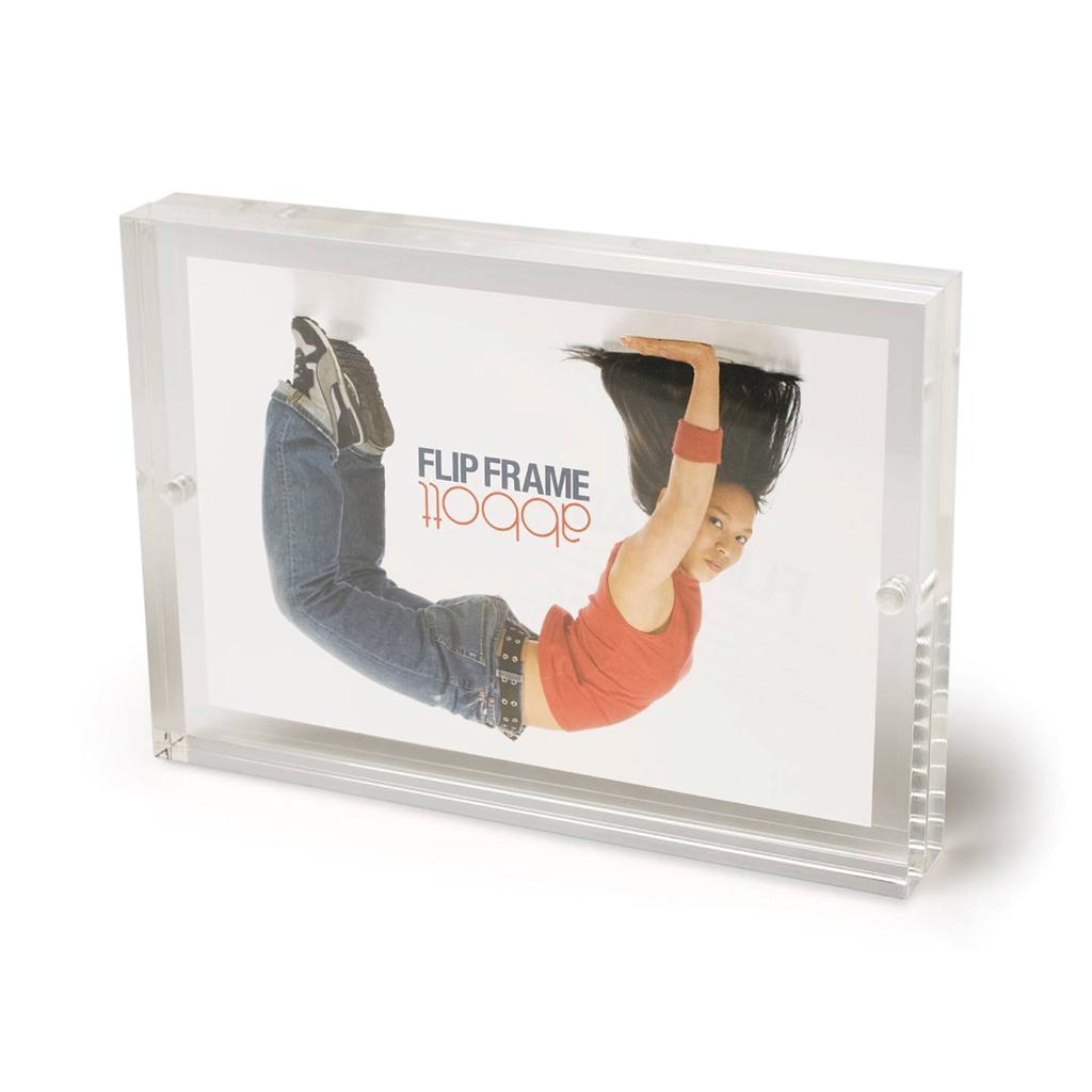 Clear Acrylic 3x5", 4x6", 5x7" Picture Photo Flip Frame Double Sided