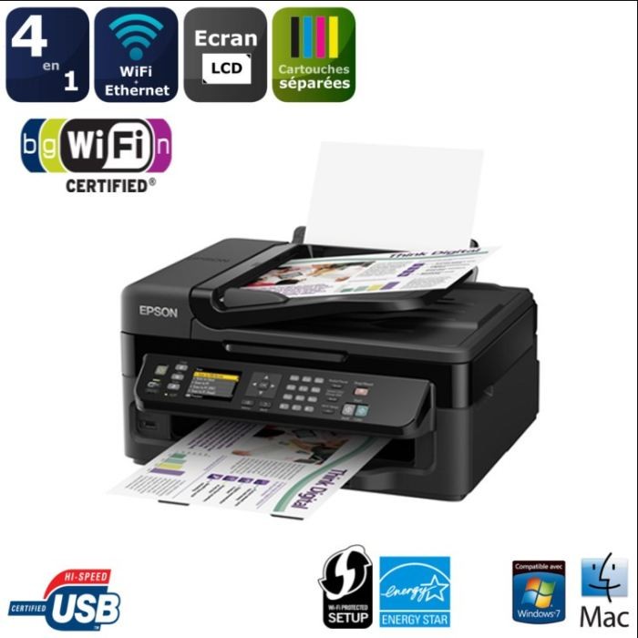 Epson WorkForce WF2540 WF Wireless 4inOne Printer FAX, Scanner, Copier