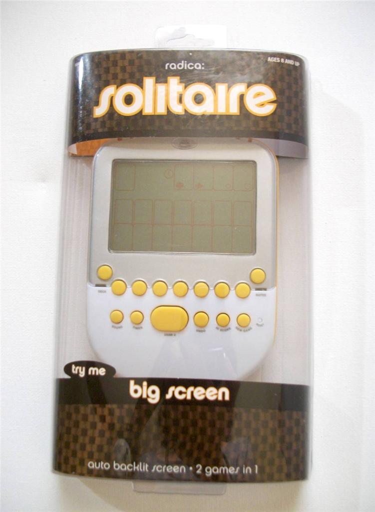 Radica Big Screen Solitaire Handheld Electronic Travel Game eBay