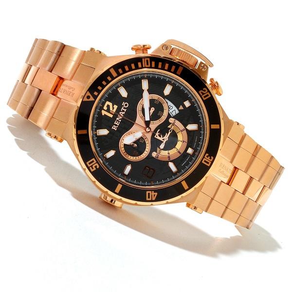 New Mens Renato WildeBeast Diver WDVRA Swiss Black Dial 3300ft