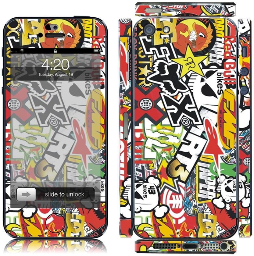 Sticker Bomb 10 Ful Body Decal Vinyl Skin Cover Sticker Kit case for Iphone 5 5s eBay