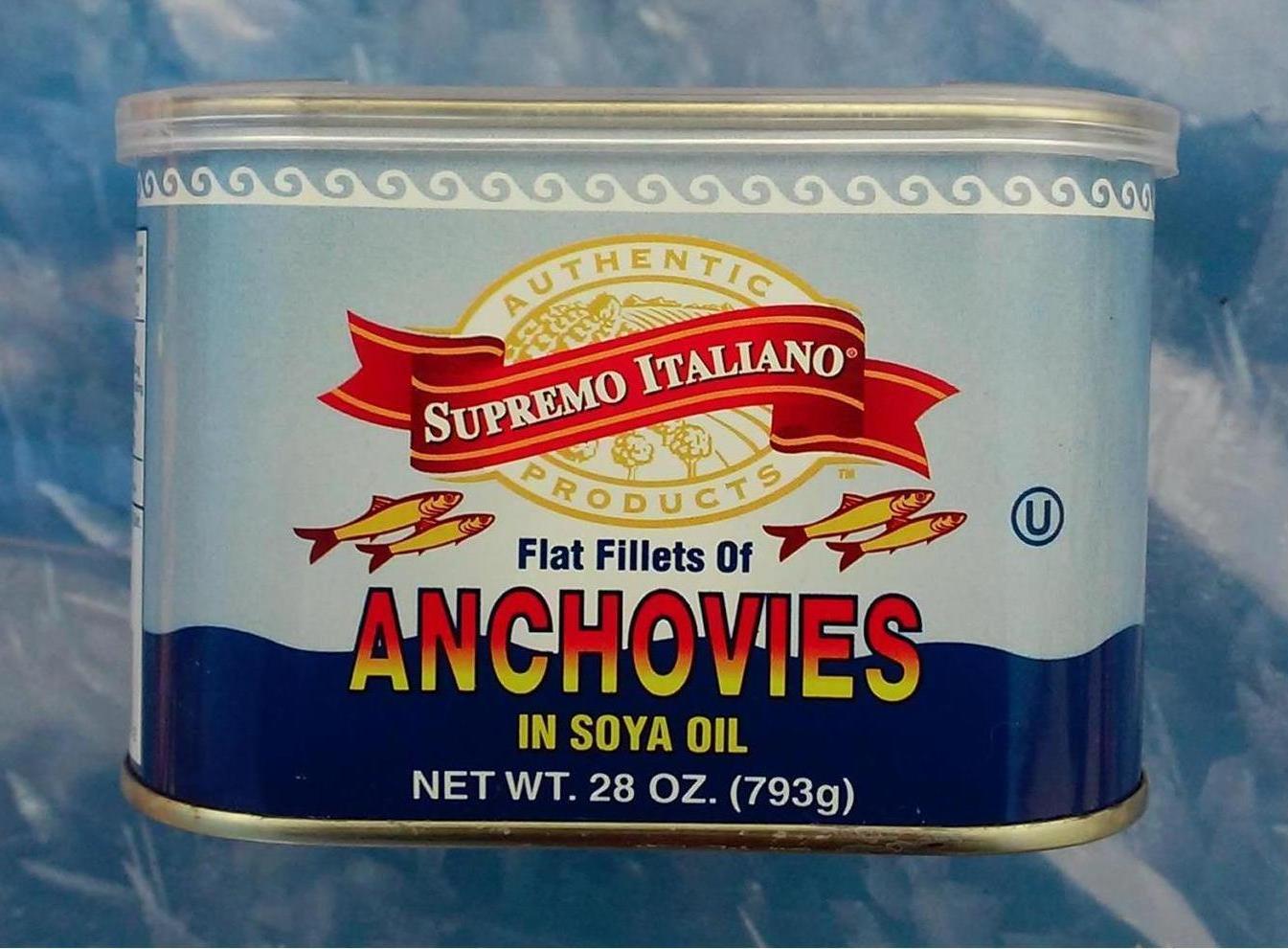 Restaurant Quality ANCHOVIES FLAT FiILLETS IN OIL 793 gr (28 oz