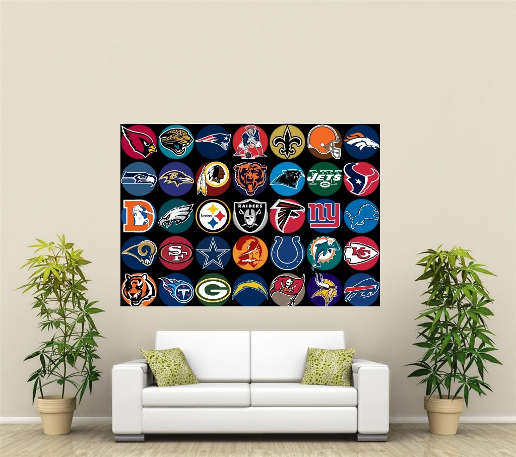 NFL Team Logo's Giant 1 Piece Wall Art Poster NFL103 eBay