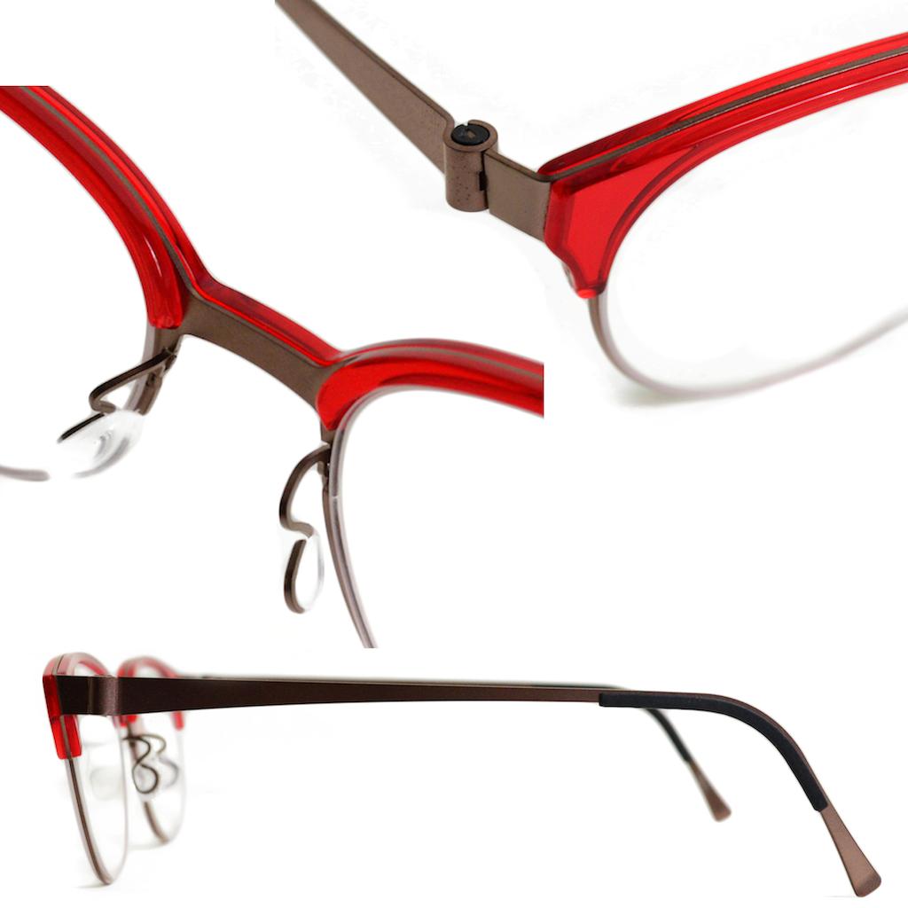 LINDBERG titanium 9803 46 17 135 u12 unisex eyeglasses red/ bronze msrp