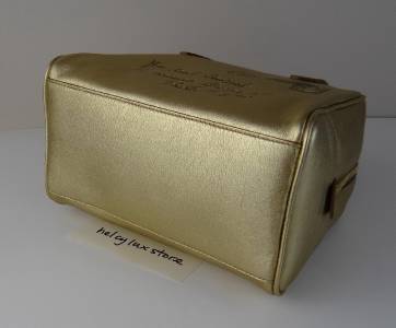 Auth New YSL Yves Saint Laurent Y Mail Mini Bag Metallic Gold in ...  