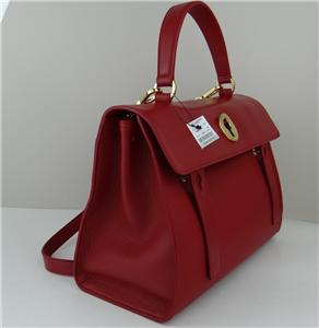 Authentic Saint Laurent YSL Medium Muse Two Muse 2 Bag Red Leather ...  