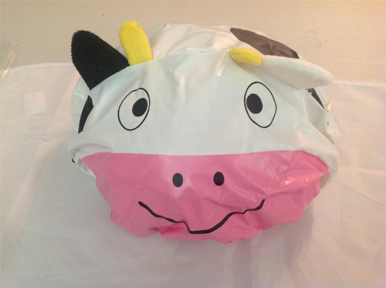 COW Shower Bath Cap Novelty shower Cap fun for kids bath time eBay