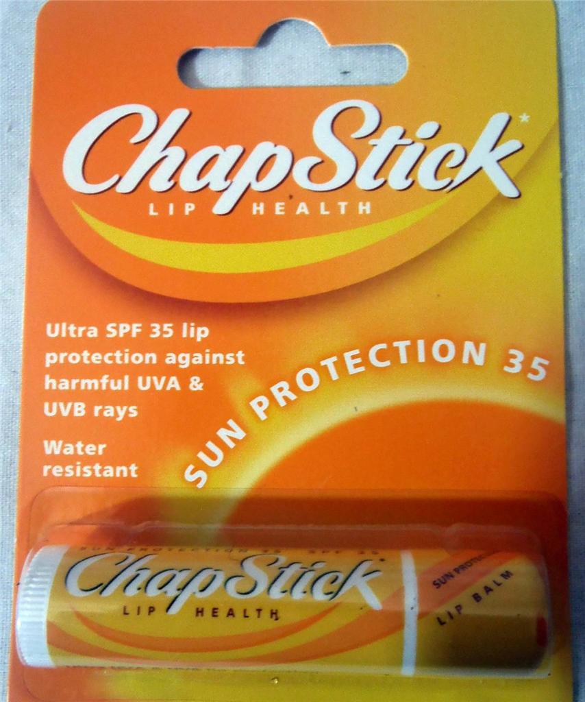 1 x Chapstick Lip Balm Original Everyday Or Water Resistant Sun