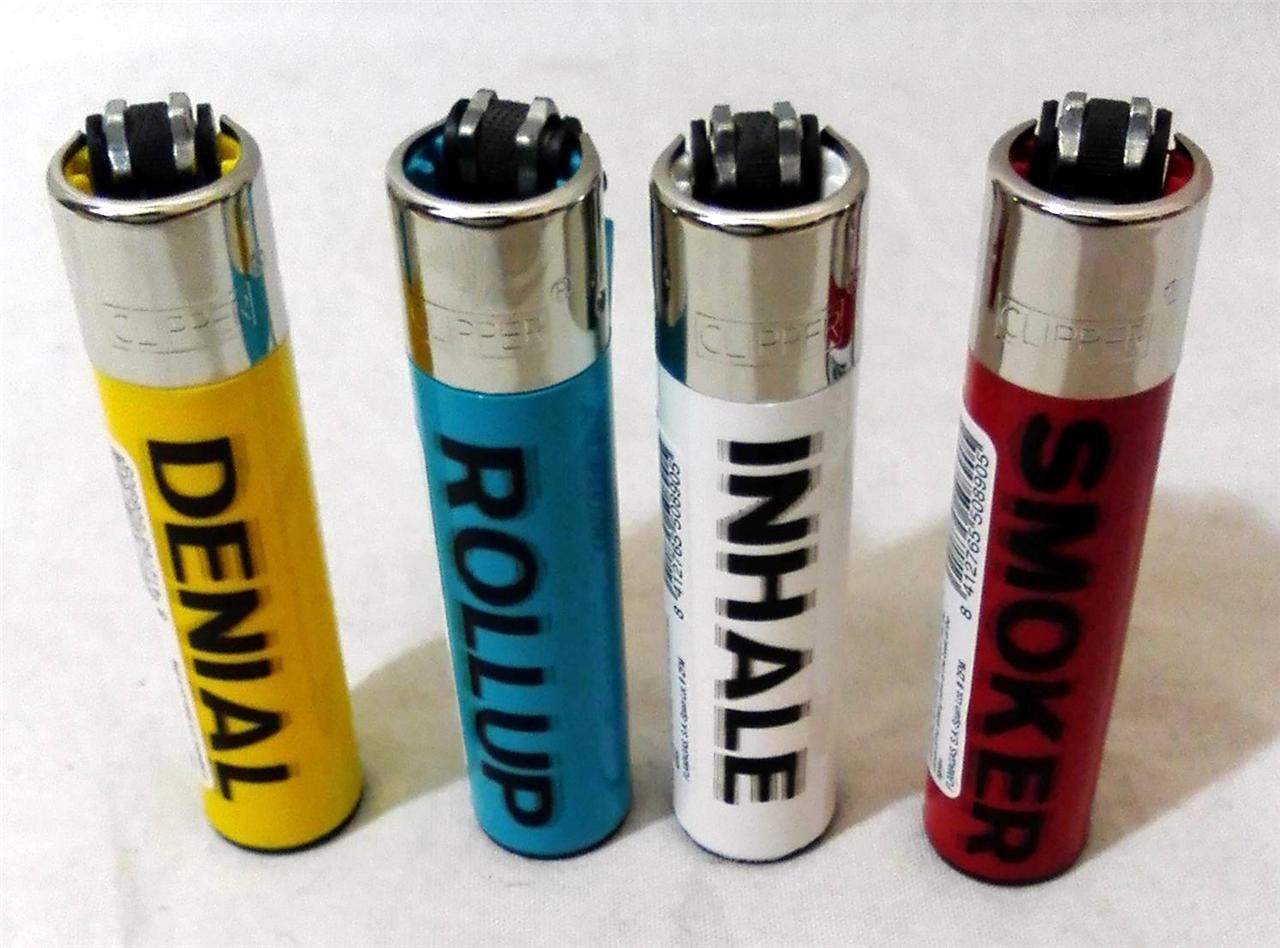 18 Clipper Classic Flint Lighter Smoker Inhale Roll up Denial Select