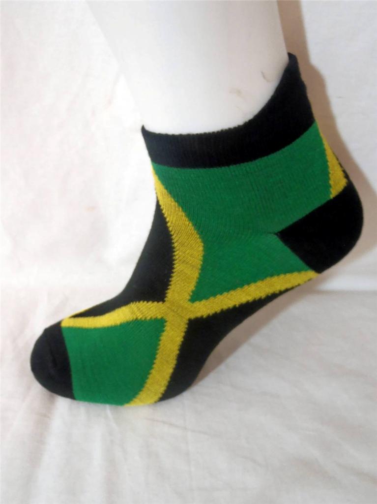 Unisex Rasta Weed Irie Jam Down Jamaica Bob Marley Ankle Sports Socks