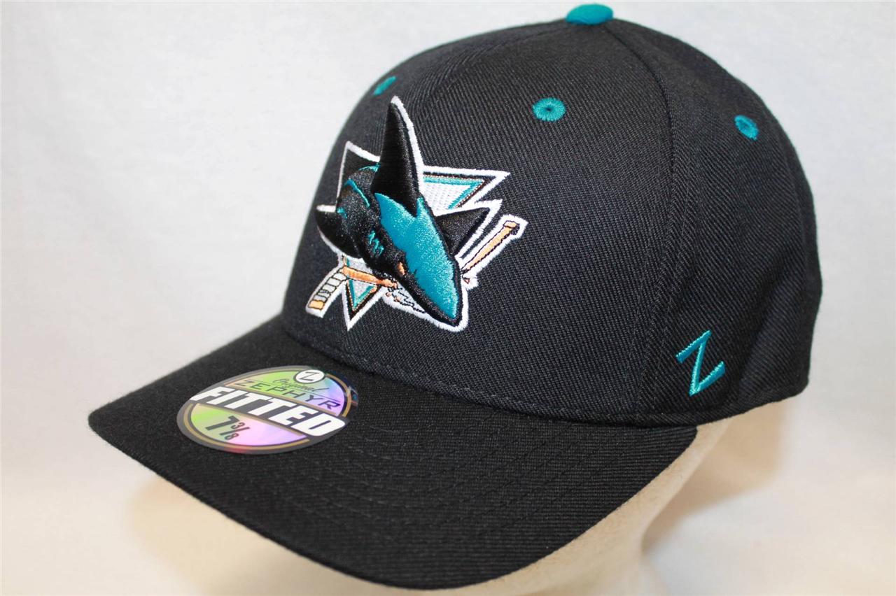 San Jose Sharks Hat Cap "The Shootout Fitted" by Zephyr NHL Hats eBay