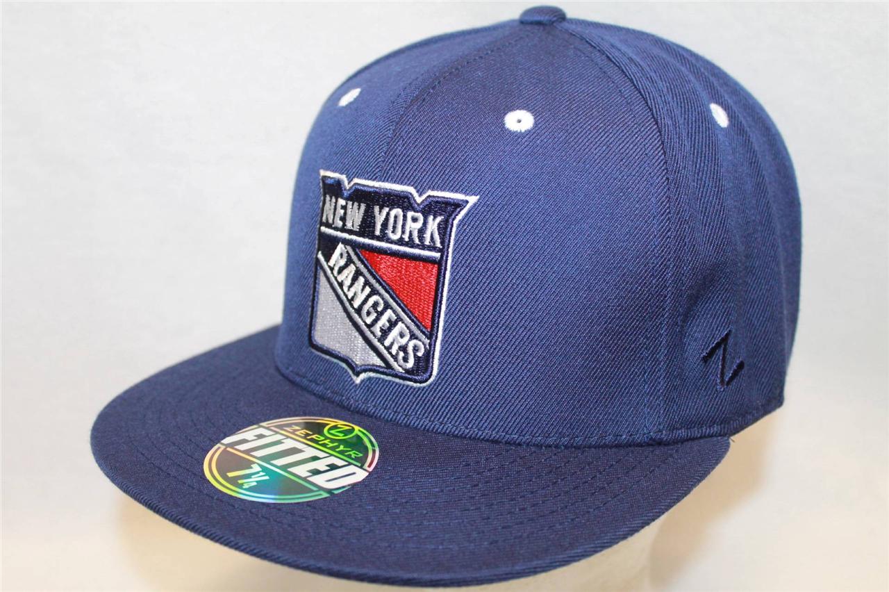 New York Rangers Hat Cap "The Navy Forecheck Fitted Cap" By Zephyr NHL Hats eBay