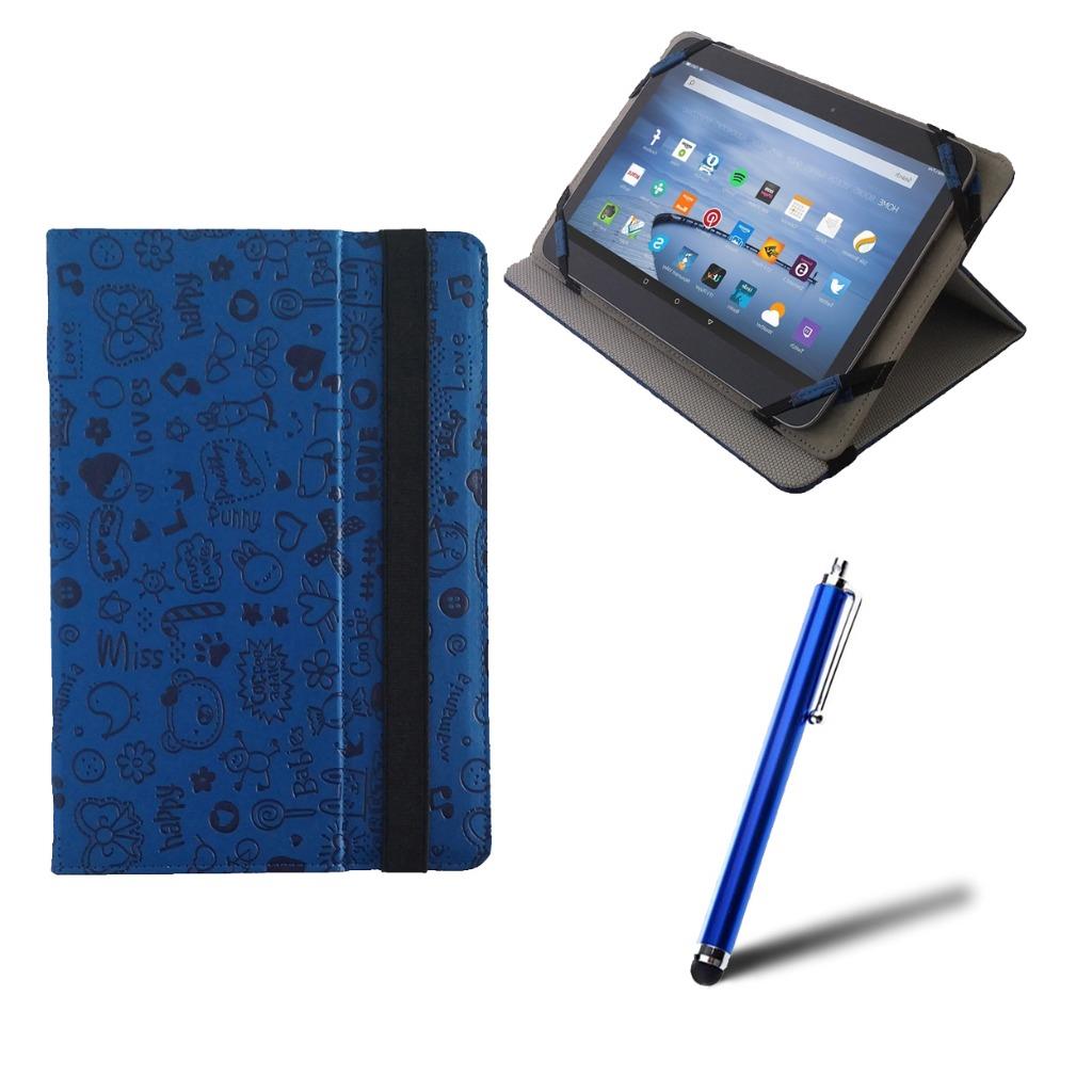 BLUE THEMED CASE & STAND FIT ARGOS ALBA 10" INCH TABLET & OPTIONS SEE