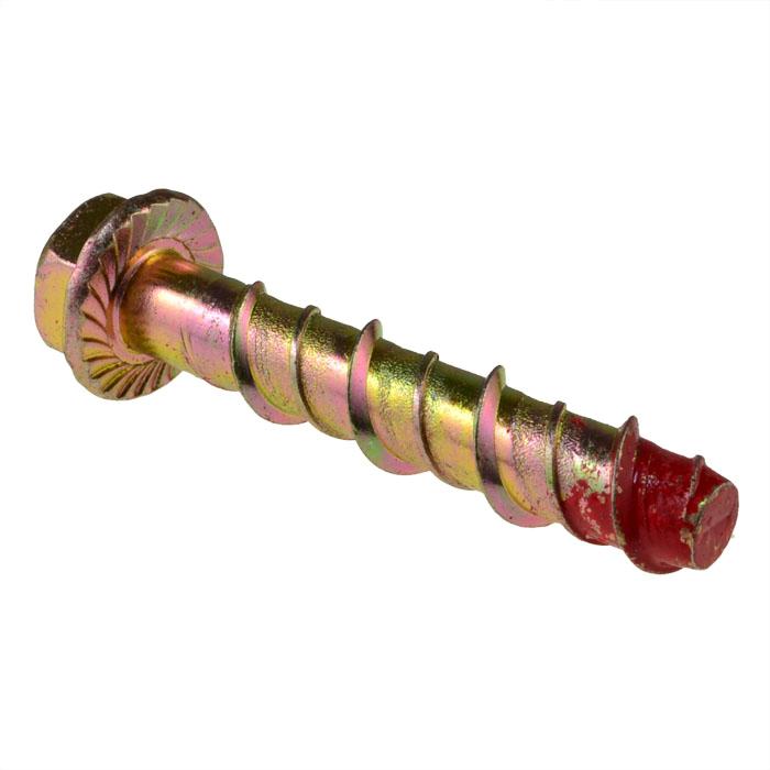 Qty 100 Masonry Screw Anchor M16 (16mm) x 150mm Zinc Yellow Hex XBolt