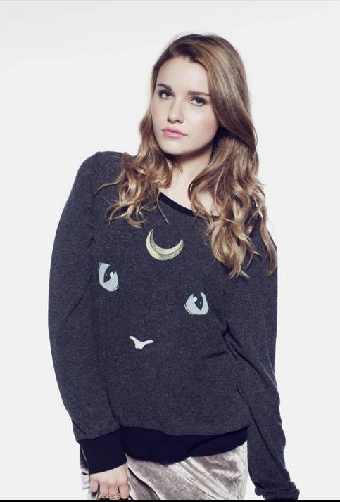 WT Wildfox Couture CAT AND Moon Baggy Be