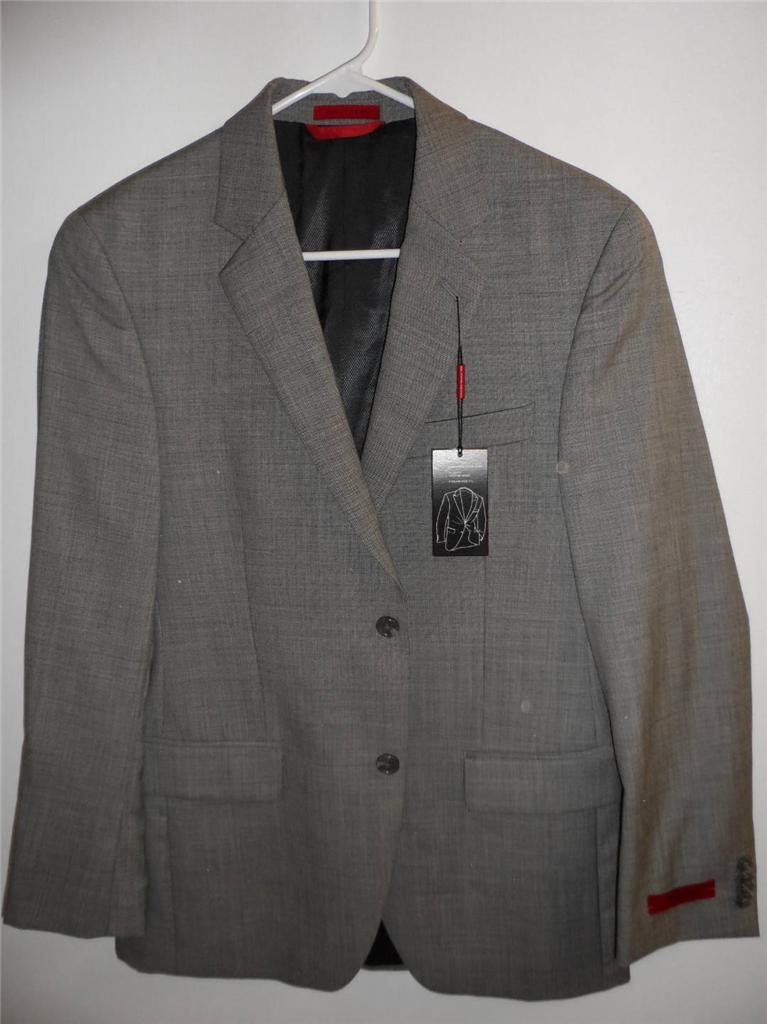 Macy's Black and White Alfani Designer Mens Sport Suit Coat Jacket 100