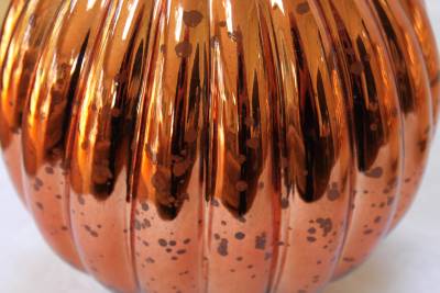 Mercury Glass Pumpkins - Orange & Gold - Set of 2 | eBay