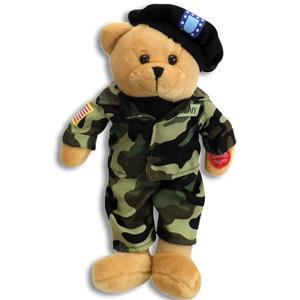 military stuffed doll
