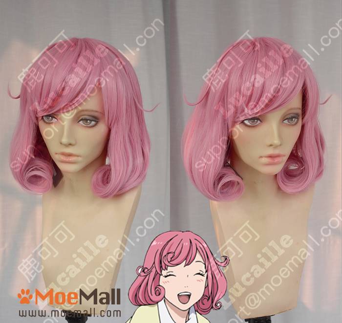 Noragami-Kofuku-Pink-Curly-Lolita-Cosplay-Party-Wig