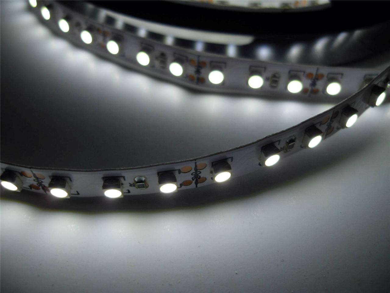 White NON Waterproof 3528 Superbright 120l/m LED Light Strips 1 -2 -4 12 volt eBay