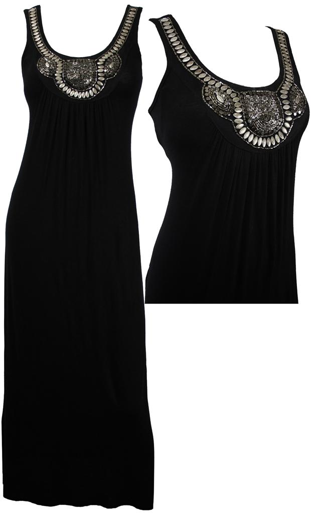 Details about Alane NEW BLACK EMBELLISHED MAXI DRESS DayParty Size 16