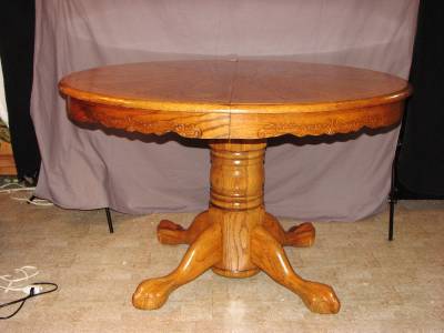 pedestal table claw oak foot dining expandable round furniture