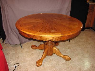 expandable pedestal claw oak foot dining round furniture table