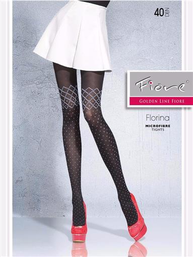 Fiore FLORINA 40 Den Semi Opaque Colored Dot Pattern Fashion Tights Stockings