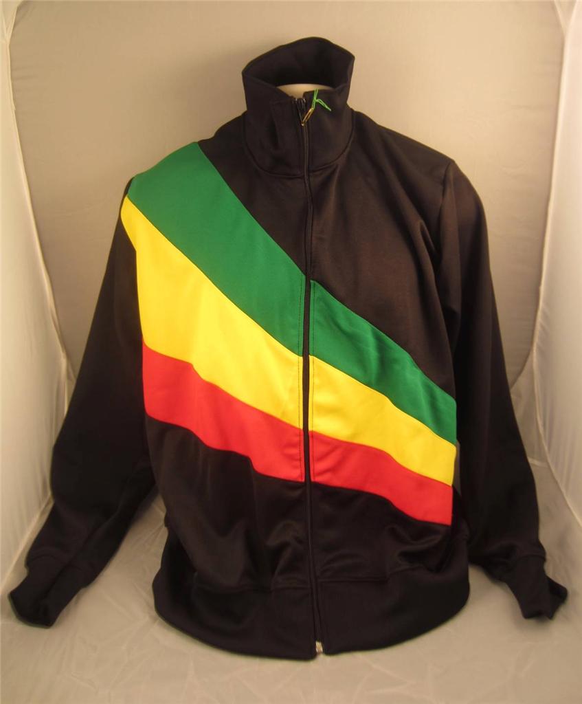 Mens Rasta Jacket Track Suit Top Jamaica Jamaican Cultural Clothing 4