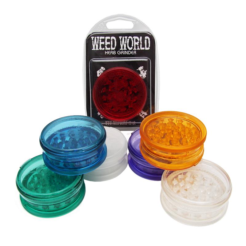 Weed World Plastic Herb Grinder Crumbler Crusher Glow In The Dark