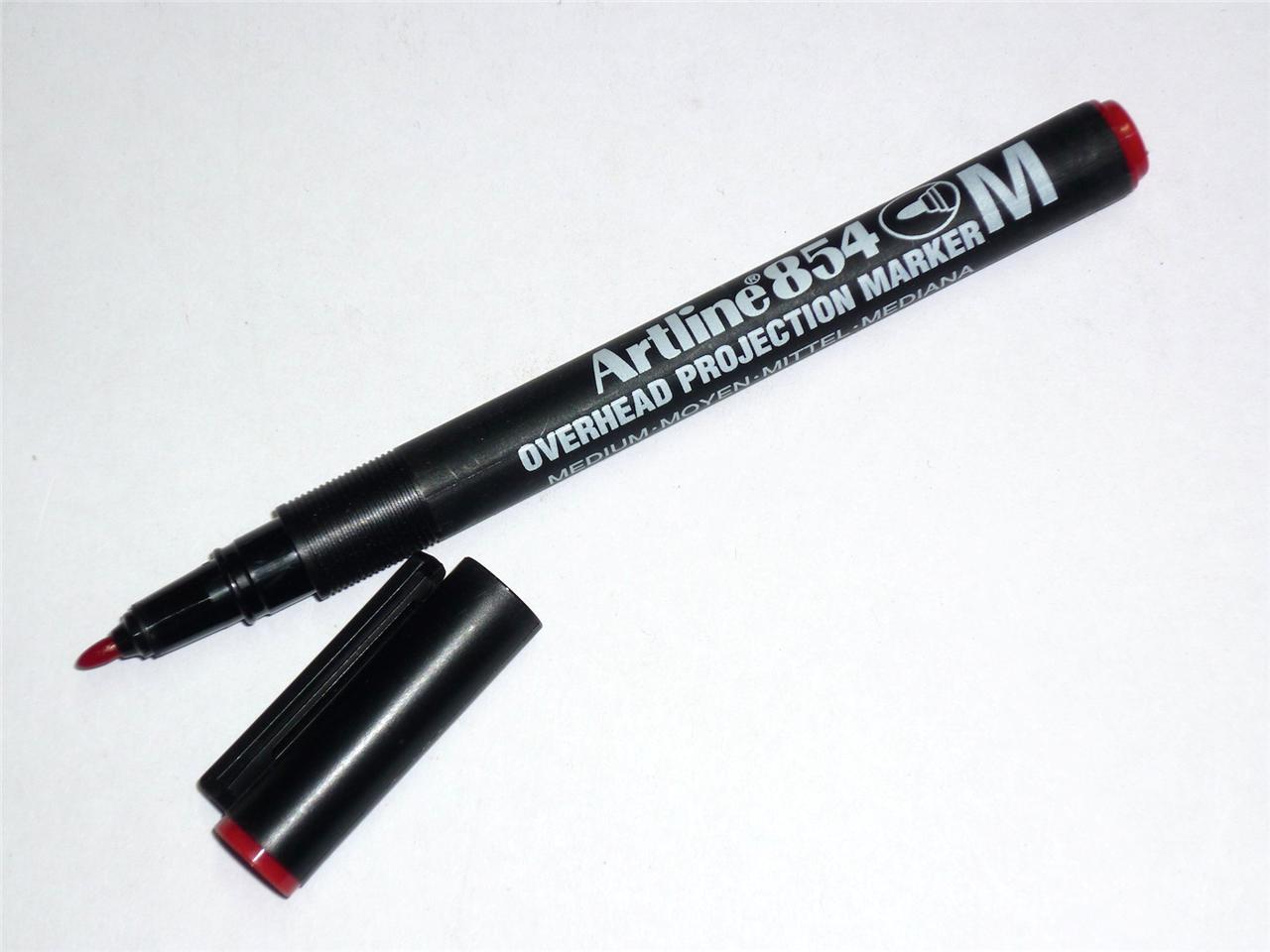 Artline 854 Overhead Projection Marker Red EK 854 Medium Permanent