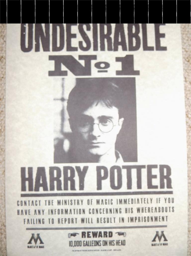 Harry Potter Hogwarts Films Bellatrix Lestrange Wanted Poster Prop UK