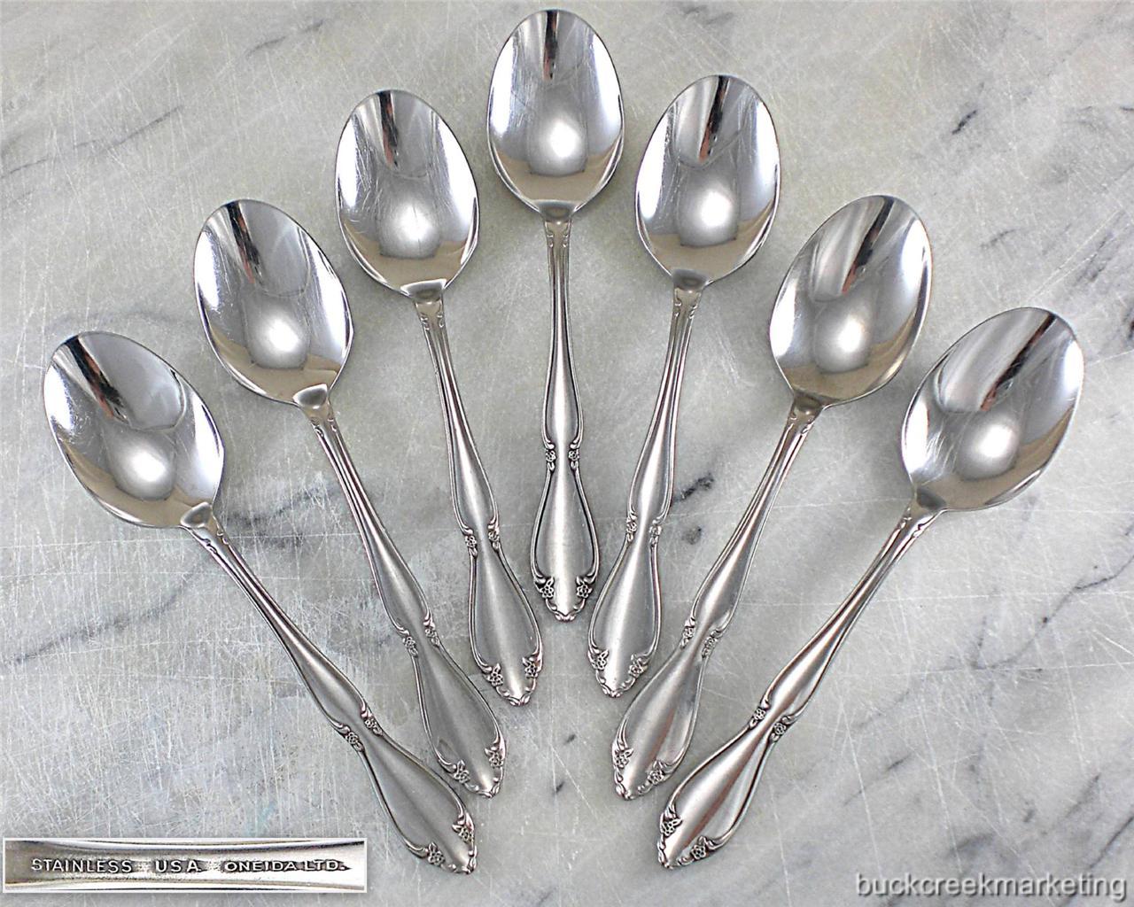 Berkeley Square Oneida Stainless Flatware Vintage 1970s Floral