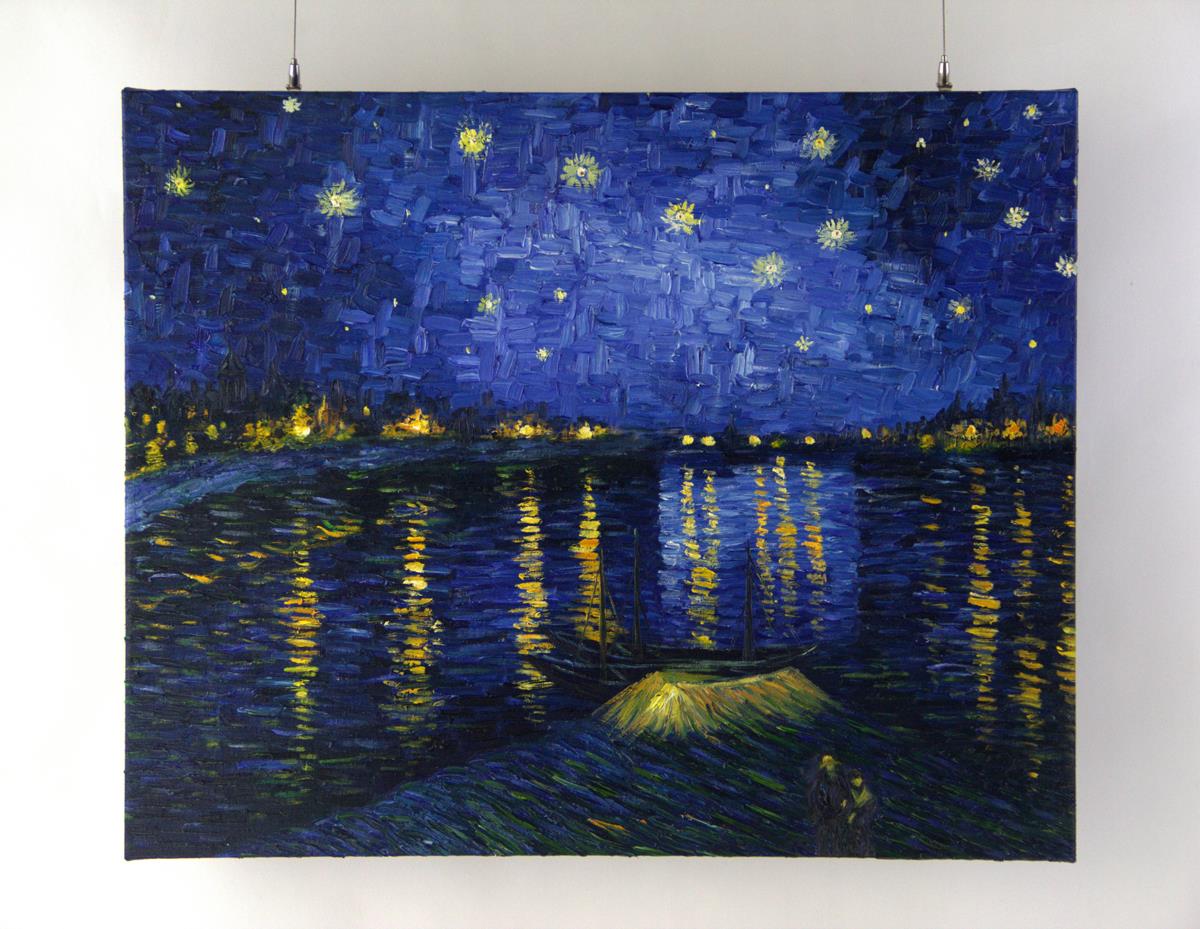Handmade oil painting reproduction Starry Night Over the Rhone by Van